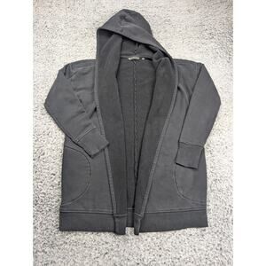 Athleta Sweater Women 2XS Black Cardigan Hoodie Stretch Open Front Fleece Chore